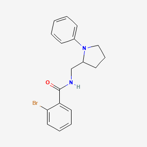 molecular formula C18H19BrN2O B2851348 2-bromo-N-((1-phenylpyrrolidin-2-yl)methyl)benzamide CAS No. 1796971-19-1