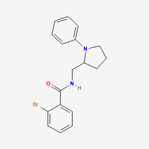 molecular formula C18H19BrN2O B2851348 2-bromo-N-[(1-phenylpyrrolidin-2-yl)methyl]benzamide CAS No. 1796971-19-1