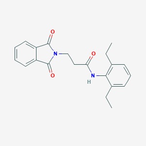 molecular formula C21H22N2O3 B285136 N-(2,6-diethylphenyl)-3-(1,3-dioxo-1,3-dihydro-2H-isoindol-2-yl)propanamide 
