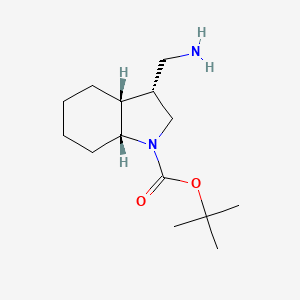 molecular formula C14H26N2O2 B2851366 rac-tert-butyl(3R,3aR,7aR)-3-(aminomethyl)-octahydro-1H-indole-1-carboxylate CAS No. 2377005-03-1