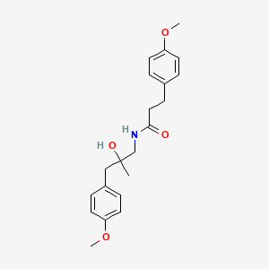 molecular formula C21H27NO4 B2851378 N-(2-羟基-3-(4-甲氧基苯基)-2-甲基丙基)-3-(4-甲氧基苯基)丙酰胺 CAS No. 1396873-60-1