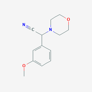 molecular formula C13H16N2O2 B2851380 2-(3-Methoxyphenyl)-2-(morpholin-4-yl)acetonitrile CAS No. 123567-57-7