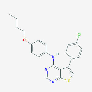 molecular formula C22H20ClN3OS B285139 N-(4-butoxyphenyl)-5-(4-chlorophenyl)thieno[2,3-d]pyrimidin-4-amine 