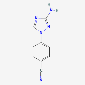 molecular formula C9H7N5 B2851399 4-(3-氨基-1H-1,2,4-三唑-1-基)苯甲腈 CAS No. 1249222-99-8