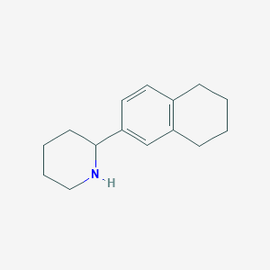 molecular formula C15H21N B2851407 2-(5,6,7,8-Tetrahydronaphthalen-2-yl)piperidine CAS No. 1082458-46-5