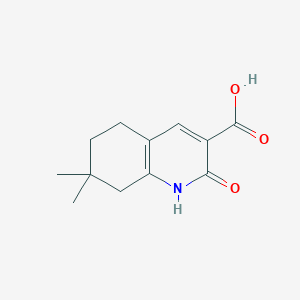 molecular formula C12H15NO3 B2851413 7,7-Dimethyl-2-oxo-1,2,5,6,7,8-hexahydroquinoline-3-carboxylic acid CAS No. 1420792-86-4