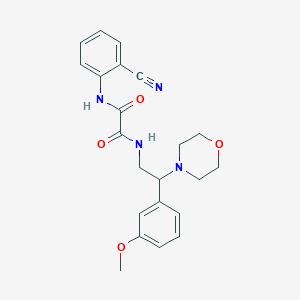 molecular formula C22H24N4O4 B2851426 N1-(2-cyanophenyl)-N2-(2-(3-methoxyphenyl)-2-morpholinoethyl)oxalamide CAS No. 941871-03-0