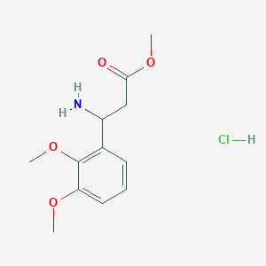 molecular formula C12H18ClNO4 B2851431 Methyl 3-amino-3-(2,3-dimethoxyphenyl)propanoate hydrochloride CAS No. 1369494-59-6