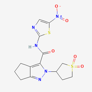 2-(1,1-dioxidotetrahydrothiophen-3-yl)-N-(5-nitrothiazol-2-yl)-2,4,5,6-tetrahydrocyclopenta[c]pyrazole-3-carboxamide