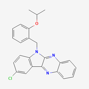 molecular formula C24H20ClN3O B2851443 9-chloro-6-(2-isopropoxybenzyl)-6H-indolo[2,3-b]quinoxaline CAS No. 612041-18-6