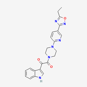 1-(4-(5-(5-ethyl-1,2,4-oxadiazol-3-yl)pyridin-2-yl)piperazin-1-yl)-2-(1H-indol-3-yl)ethane-1,2-dione