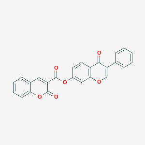 molecular formula C25H14O6 B285145 4-oxo-3-phenyl-4H-chromen-7-yl 2-oxo-2H-chromene-3-carboxylate 