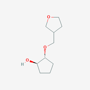 molecular formula C10H18O3 B2851459 (1R,2R)-2-((tetrahydrofuran-3-yl)methoxy)cyclopentan-1-ol CAS No. 2166502-25-4