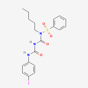 N-(((4-iodophenyl)carbamoyl)carbamoyl)-N-pentylbenzenesulfonamide