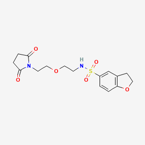 N-(2-(2-(2,5-dioxopyrrolidin-1-yl)ethoxy)ethyl)-2,3-dihydrobenzofuran-5-sulfonamide