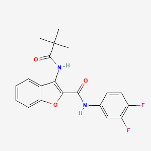 N-(3,4-difluorophenyl)-3-pivalamidobenzofuran-2-carboxamide