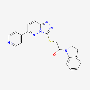 1-(Indolin-1-yl)-2-((6-(pyridin-4-yl)-[1,2,4]triazolo[4,3-b]pyridazin-3-yl)thio)ethanone
