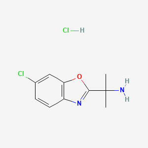 molecular formula C10H12Cl2N2O B2851489 2-(6-Chloro-1,3-benzoxazol-2-yl)propan-2-amine hydrochloride CAS No. 2248271-08-9