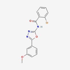 molecular formula C16H12BrN3O3 B2851493 2-bromo-N-(5-(3-methoxyphenyl)-1,3,4-oxadiazol-2-yl)benzamide CAS No. 865286-26-6