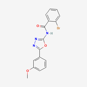 molecular formula C16H12BrN3O3 B2851493 2-bromo-N-[5-(3-methoxyphenyl)-1,3,4-oxadiazol-2-yl]benzamide CAS No. 865286-26-6