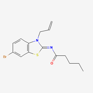 (Z)-N-(3-allyl-6-bromobenzo[d]thiazol-2(3H)-ylidene)pentanamide