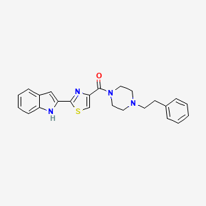 (2-(1H-indol-2-yl)thiazol-4-yl)(4-phenethylpiperazin-1-yl)methanone