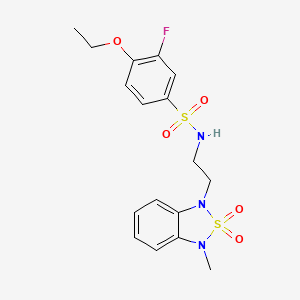 4-ethoxy-3-fluoro-N-(2-(3-methyl-2,2-dioxidobenzo[c][1,2,5]thiadiazol-1(3H)-yl)ethyl)benzenesulfonamide
