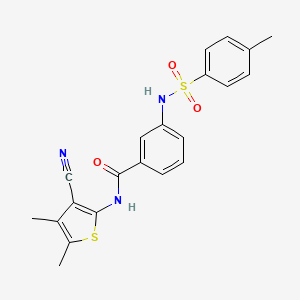 N-(3-cyano-4,5-dimethylthiophen-2-yl)-3-(4-methylbenzenesulfonamido)benzamide