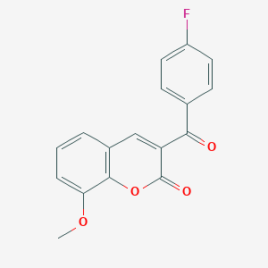 molecular formula C17H11FO4 B2851507 3-(4-氟苯甲酰基)-8-甲氧基-2H-色烯-2-酮 CAS No. 2319878-64-1