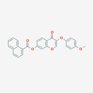 molecular formula C27H18O6 B285151 3-(4-methoxyphenoxy)-4-oxo-4H-chromen-7-yl 1-naphthoate 