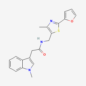 N-((2-(furan-2-yl)-4-methylthiazol-5-yl)methyl)-2-(1-methyl-1H-indol-3-yl)acetamide