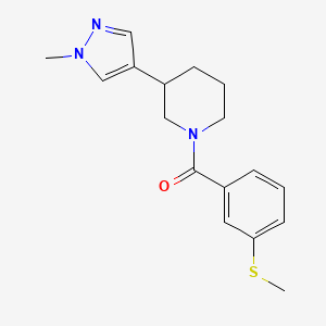 [3-(1-Methylpyrazol-4-yl)piperidin-1-yl]-(3-methylsulfanylphenyl)methanone