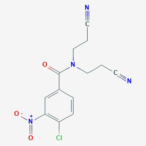 4-chloro-N,N-bis(2-cyanoethyl)-3-nitrobenzamide