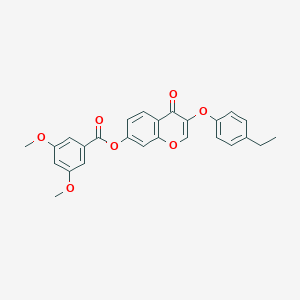 3-(4-ethylphenoxy)-4-oxo-4H-chromen-7-yl 3,5-dimethoxybenzoate