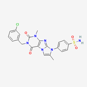 4-(3-(3-chlorobenzyl)-1,7-dimethyl-2,4-dioxo-3,4-dihydro-1H-imidazo[2,1-f]purin-8(2H)-yl)benzenesulfonamide