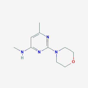 molecular formula C10H16N4O B2851528 N,6-dimethyl-2-morpholin-4-ylpyrimidin-4-amine CAS No. 381716-92-3