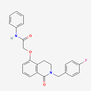 2-[[2-[(4-fluorophenyl)methyl]-1-oxo-3,4-dihydroisoquinolin-5-yl]oxy]-N-phenylacetamide
