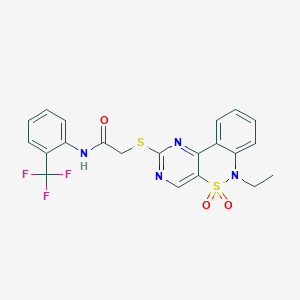 2-[(6-ethyl-5,5-dioxido-6H-pyrimido[5,4-c][2,1]benzothiazin-2-yl)thio]-N-[2-(trifluoromethyl)phenyl]acetamide