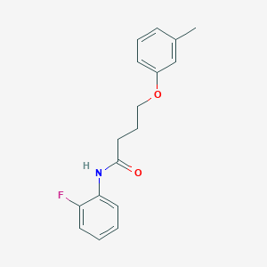 molecular formula C17H18FNO2 B285157 N-(2-fluorophenyl)-4-(3-methylphenoxy)butanamide 