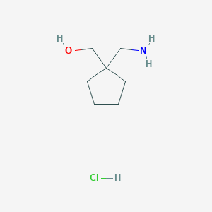 molecular formula C7H16ClNO B2851584 [1-(Aminomethyl)cyclopentyl]methanol hydrochloride CAS No. 1797333-92-6