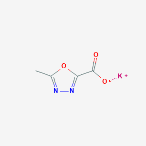 molecular formula C4H3KN2O3 B028516 5-甲基-1,3,4-恶二唑-2-羧酸钾 CAS No. 888504-28-7