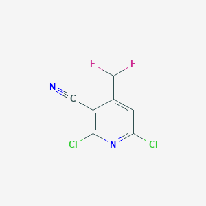 molecular formula C7H2Cl2F2N2 B2851615 2,6-Dichloro-4-(difluoromethyl)nicotinonitrile CAS No. 960293-93-0