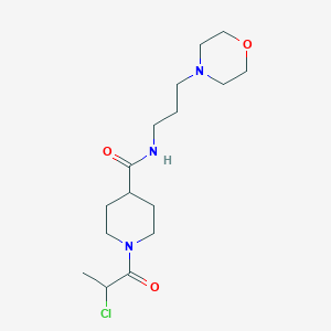 molecular formula C16H28ClN3O3 B2851619 1-(2-Chloropropanoyl)-N-(3-morpholin-4-ylpropyl)piperidine-4-carboxamide CAS No. 2411217-12-2