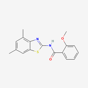 molecular formula C17H16N2O2S B2851620 N-(4,6-二甲基-1,3-苯并噻唑-2-基)-2-甲氧基苯甲酰胺 CAS No. 313662-25-8