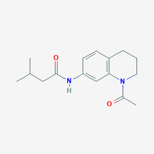 molecular formula C16H22N2O2 B2851626 N-(1-acetyl-3,4-dihydro-2H-quinolin-7-yl)-3-methylbutanamide CAS No. 898438-89-6