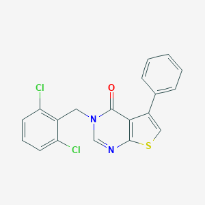 molecular formula C19H12Cl2N2OS B285164 3-(2,6-dichlorobenzyl)-5-phenylthieno[2,3-d]pyrimidin-4(3H)-one 