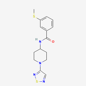 molecular formula C15H18N4OS2 B2851653 N-(1-(1,2,5-噻二唑-3-基)哌啶-4-基)-3-(甲硫基)苯甲酰胺 CAS No. 2034519-05-4