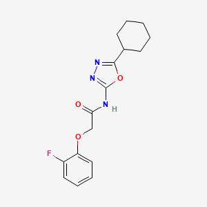 molecular formula C16H18FN3O3 B2851660 N-(5-cyclohexyl-1,3,4-oxadiazol-2-yl)-2-(2-fluorophenoxy)acetamide CAS No. 1171877-64-7