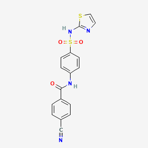 molecular formula C17H12N4O3S2 B2851676 4-cyano-N-(4-(N-(thiazol-2-yl)sulfamoyl)phenyl)benzamide CAS No. 93327-29-8
