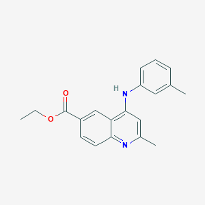 molecular formula C20H20N2O2 B285168 Ethyl 2-methyl-4-(3-methylanilino)quinoline-6-carboxylate 